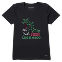 Women's Merry & Bright Neon Short Sleeve Crusher Vee