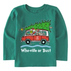 Toddler Grinch And Max Who-Ville Or Bust Long Sleeve Crusher Tee