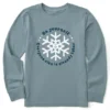 Kids Be Yourself Snowflake Long Sleeve Crusher Tee