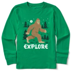 Kids Bigfoot Explore Long Sleeve Crusher Tee