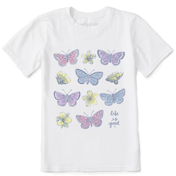 Kids Butterflies & BlossomsCrusher Tee 1 Kids Butterflies & BlossomsCrusher Tee