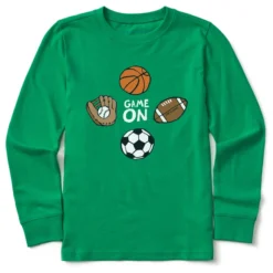 Kids Game On Sports Long Sleeve Crusher Tee