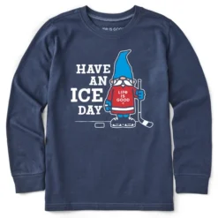 Kids Gnome Have An Ice Day Long Sleeve Crusher Tee