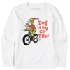 Kids Grinch And Max Co-Pilot Bike Long Sleeve Crusher Tee