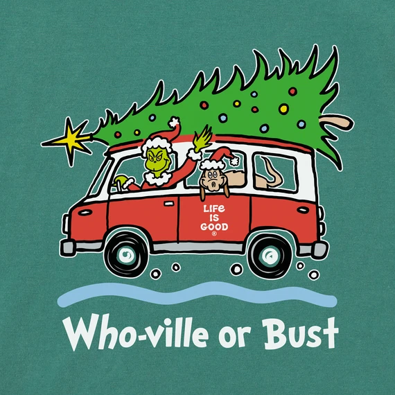 Kids Grinch And Max Who-Ville Or Bust Long Sleeve Crusher Tee 2 Kids Grinch And Max Who-Ville Or Bust Long Sleeve Crusher Tee - Image 2