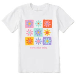 Kids Have A Nice Daisy SquaresCrusher Tee