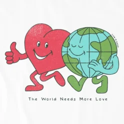 Kids Heart & World Needs More LoveCrusher Tee -One Family Clothing Kids Heart World Needs More Love Short Sleeve Crusher Tee 110355 2 lg