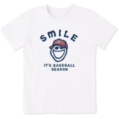Kids Jake Smile It's Baseball Season Crusher Tee