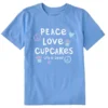 Kids Peace Love CupcakesCrusher Tee