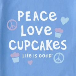 Kids Peace Love CupcakesCrusher Tee -One Family Clothing Kids Peace Love Cupcakes Short Sleeve Crusher Tee 89788 2 lg