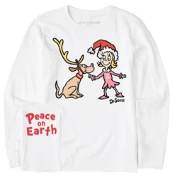 Kids Peace On Earth Cindy Lou Long Sleeve Crusher Tee