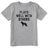 Kids Plays Well German ShepherdCrusher Tee