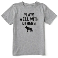 Kids Plays Well German ShepherdCrusher Tee
