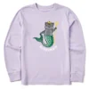 Kids Purrrmaid Long Sleeve Crusher Tee