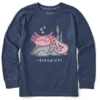 Kids Relaxalotl Long Sleeve Crusher Tee