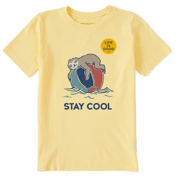 Kids Stay Cool Beachball SlothCrusher Tee 1 Kids Stay Cool Beachball SlothCrusher Tee