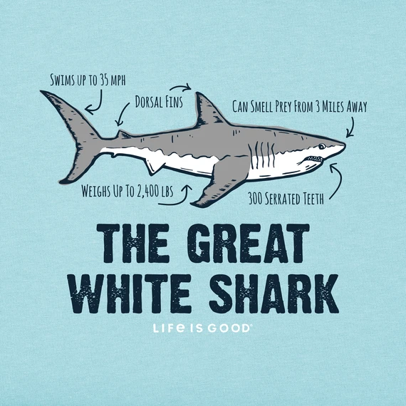 Kids The Great White Shark Long Sleeve Crusher Tee 2 Kids The Great White Shark Long Sleeve Crusher Tee - Image 2