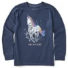 Kids Unique Unicorn Long Sleeve Crusher Tee