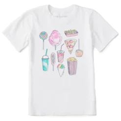 Kids Watercolor Carnival FoodieCrusher Tee
