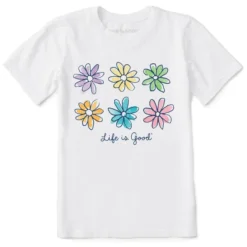 Kids Watercolor DaisiesCrusher Tee