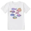Kids Watercolor Tropical FishCrusher Tee