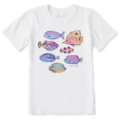 Kids Watercolor Tropical FishCrusher Tee