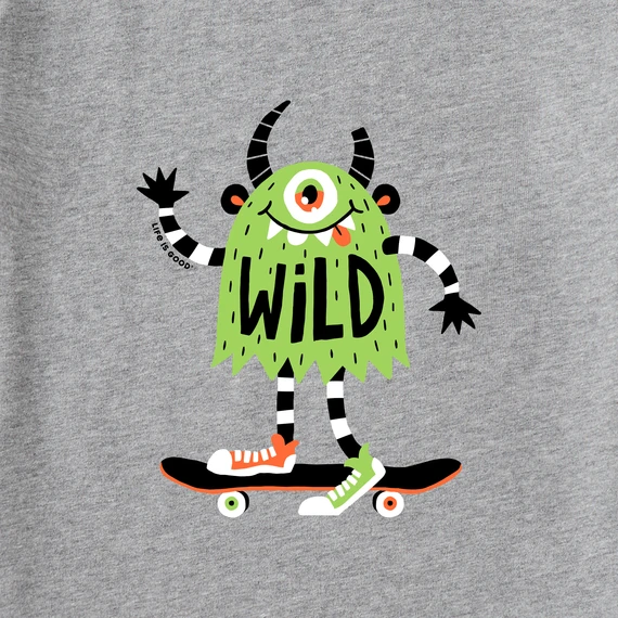 Kids Wild Monster SkateboarderCrusher Tee 2 Kids Wild Monster SkateboarderCrusher Tee - Image 2