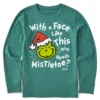 Kids With A Face Like This Grinch Long Sleeve Crusher Tee