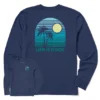Men's Arched Palm And Sun Long Sleeve Crusher-LITE Tee
