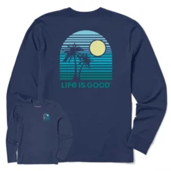 Men's Arched Palm And Sun Long Sleeve Crusher-LITE Tee