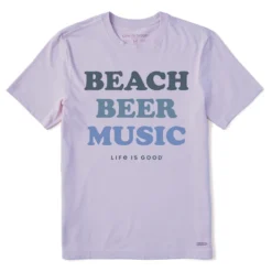 Men's Beach Beer MusicCrusher-LITE Tee
