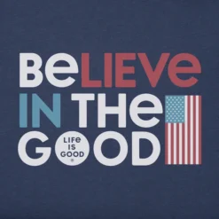 Men's Believe In The Good America Long Sleeve Crusher-LITE Tee -One Family Clothing Mens Believe in the Good America Long Sleeve CrusherLITE Tee 80860 2 lg
