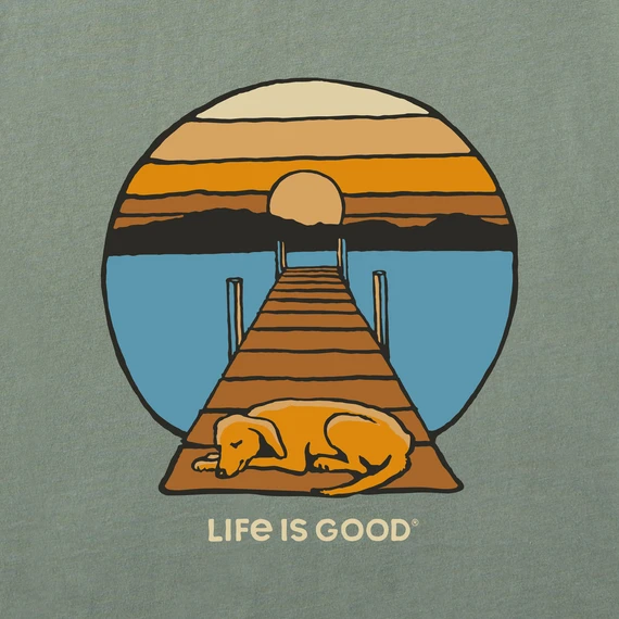 Men's Dock Dog Sunset Long Sleeve Crusher Tee 2 Men's Dock Dog Sunset Long Sleeve Crusher Tee - Image 2