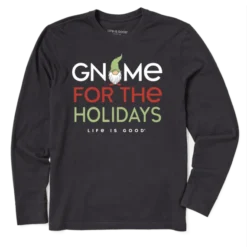 Men's Gnome For The Holidays Long Sleeve Crusher Tee