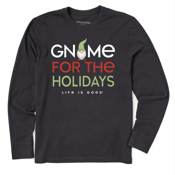 Men's Gnome For The Holidays Long Sleeve Crusher Tee 1 Men's Gnome For The Holidays Long Sleeve Crusher Tee