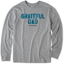 Men's Grateful Dad Tie Dye Long Sleeve Crusher-LITE Tee