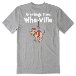 Men's Greetings From Who-VilleCrusher Tee -One Family Clothing Mens Greetings From WhoVille Short Sleeve Crusher Tee 87503 4 lg