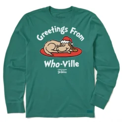 Men's Greetings From Who-Ville Max Long Sleeve Crusher Tee