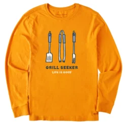 Men's Grill Seeker Long Sleeve Crusher Tee