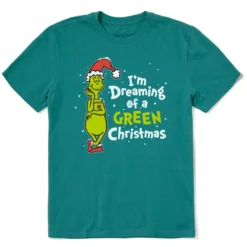 Men's Grinch Dreaming Of A Green ChristmasCrusher Tee