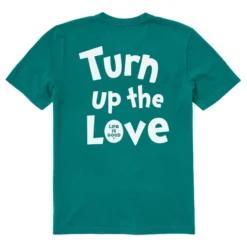 Men's Grinch Turn Up The LoveCrusher Tee -One Family Clothing Mens Grinch Turn Up The Love Short Sleeve Crusher Tee 83515 4 lg