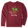 Men's Grinch And Max Snow Day Long Sleeve Crusher Tee