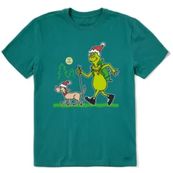 Men's Grinch And Max Wild SideCrusher Tee -One Family Clothing Mens Grinch and Max Wild Side Short Sleeve Crusher Tee 83011 3 lg