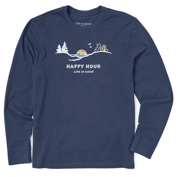 Men's Happy Hour Pine Sunset Long Sleeve Crusher-LITE Tee 1 Men's Happy Hour Pine Sunset Long Sleeve Crusher-LITE Tee