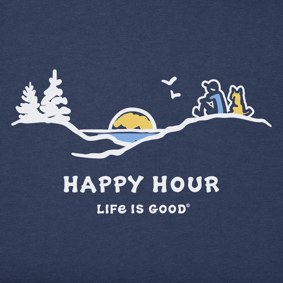 Men's Happy Hour Pine Sunset Long Sleeve Crusher-LITE Tee 2 Men's Happy Hour Pine Sunset Long Sleeve Crusher-LITE Tee - Image 2