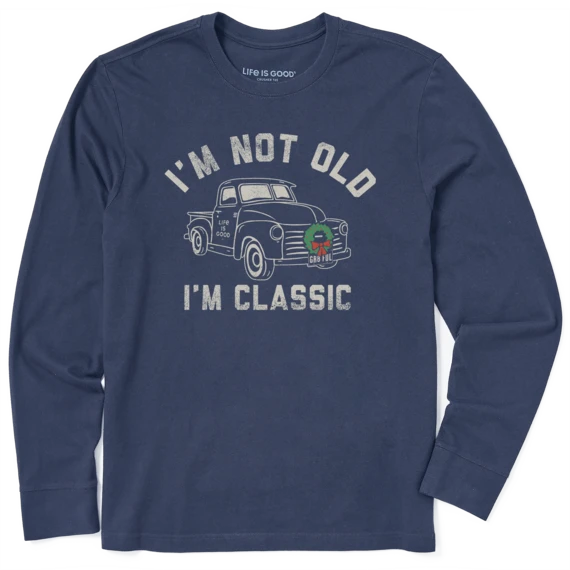 Men's I'm Classic Wreath Truck Long Sleeve Crusher Tee 1 Men's I'm Classic Wreath Truck Long Sleeve Crusher Tee