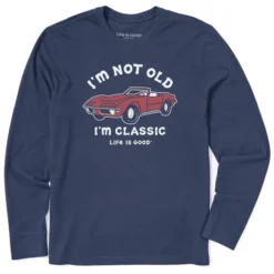 Men's I'm Not Old Sports Car Long Sleeve Crusher Tee
