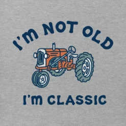 Men's Im Not Old Classic TractorCrusher-LITE Tee -One Family Clothing Mens Im not Old Classic Tractor Short Sleeve CrusherLITE Tee 77867 2 lg
