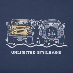 Men's Jake Unlimited SmileageCrusher Tee -One Family Clothing Mens Jake Unlimited Smileage Short Sleeve Crusher Tee 83826 2 lg