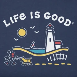 Men's Jake And Rocket Lighthouse Walk Long Sleeve Crusher-LITE Tee -One Family Clothing Mens Jake and Rocket Lighthouse Walk Long Sleeve CrusherLITE Tee 117571 2 lg
